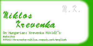 miklos krevenka business card